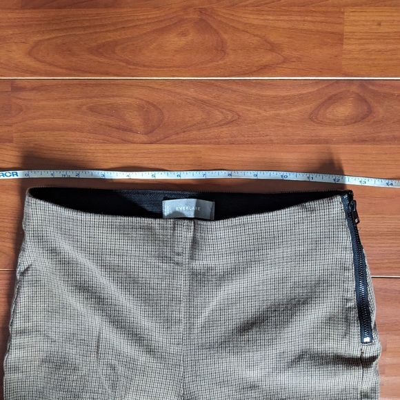 Everlane Side Zip Work Pant, Cocoa Houndstooth - Picture 6 of 7